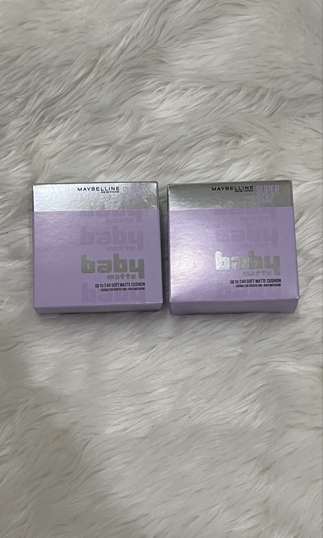 Mabelline Baby Matte Cushion (Category: Makeup) located in Paranaque City. Submitted by prelovedbyshi_ (Listing ID 1455090786, Image 1). Description: - ₱400 each - shades availabe: 120 & 120.5 - authentic - sealed mod: j&t or lalamove (no cod) mop: gcash Parañaque City.