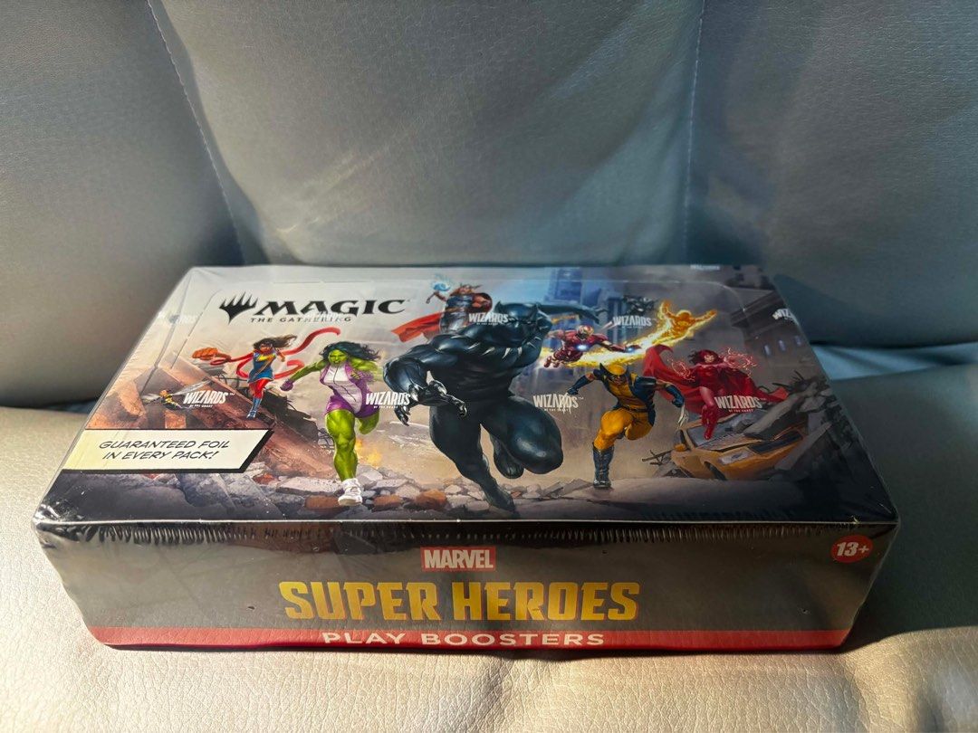 Magic The Gathering & Marvel Super Heroes Booster Boxes & Decks (Category: Card Boxes & Cases) located in Manila. Submitted by mimi18246 (Listing ID 1455047618, Image 2). Description: - Sealed Magic The Gathering Marvel Super Heroes Bundle - Includes: Play Boosters, 2 Beginner Boxes, 1 Commander Deck, 1 Draft Night Box - All items are brand new and sealed - Ideal for both collectors and players FOR SALE - MSH Sealed Products MSH Doom Prevails Pre