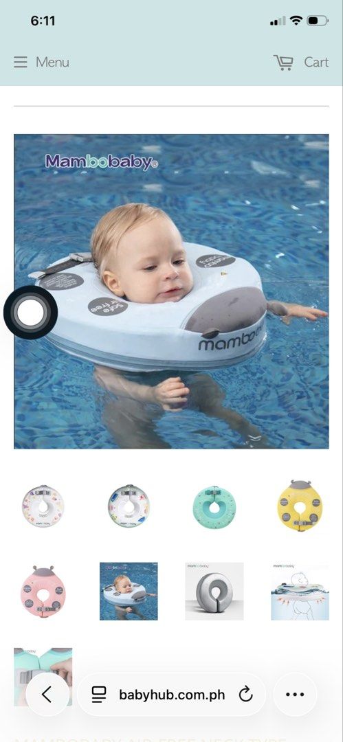 MAMBOBABY AIR-FREE NECK TYPE FLOATER (Category: Infant Playtime) located in Leyte. Submitted by vancoleen (Listing ID 1455052676, Image 3). Description: Mambobaby is the safest baby swimming floater that is free of leakage and inflation, offering great convenience, safety, and enjoyment for every baby. Recommended for 0-12 months old babies. RFS: Outgrown Orig price: 1,500.