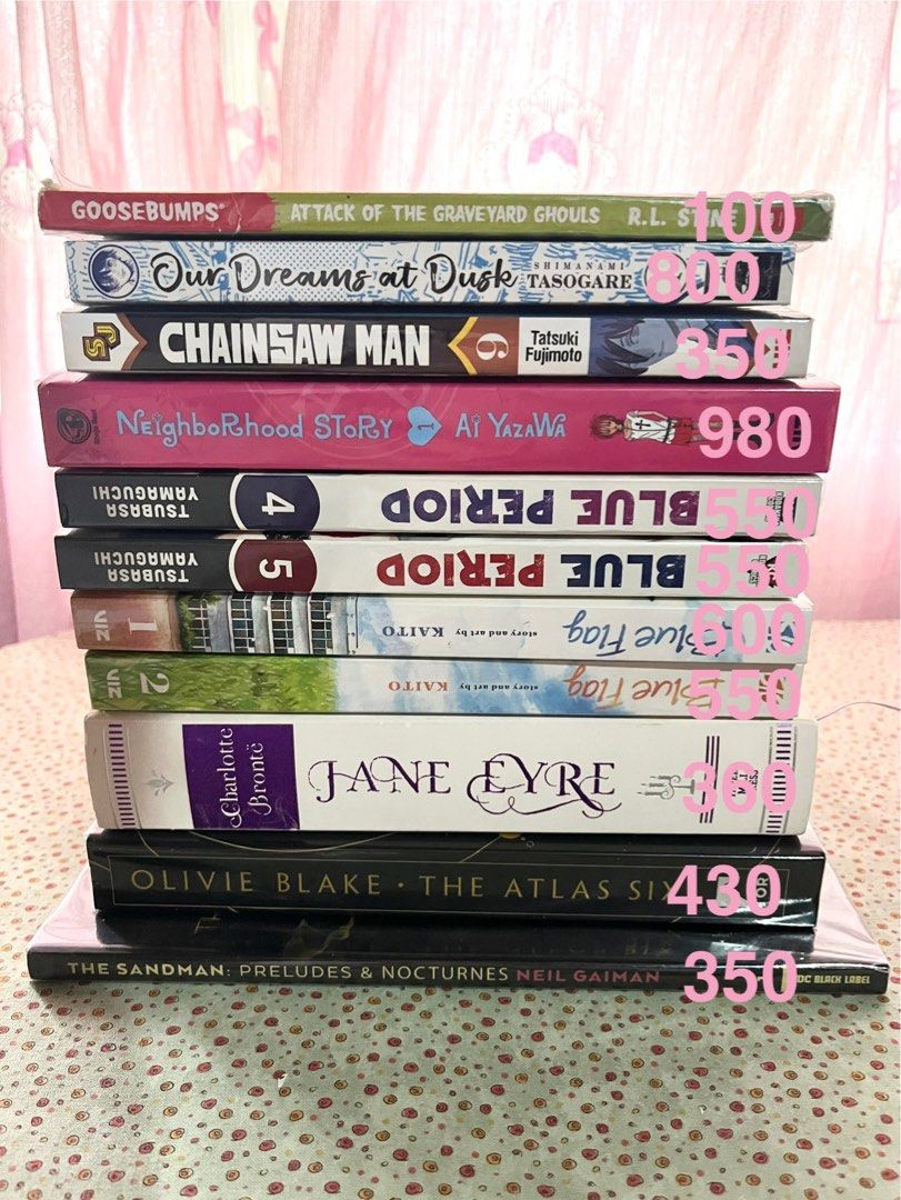 MANGA CLASSIC BOOK DC COMIC (Category: Comics & Manga) located in Aloran. Submitted by cattycartz (Listing ID 1454958554, Image 1). Description: MANGA/BOOKS/COMIC SALE ‼️𝐏𝐑𝐈𝐎 𝐏𝐀𝐘𝐎‼️ Buyers shoulder sf Can give discount if getting more! Selling most of my collectionᝰ.ᐟ MOP: Paymaya MOD: J&T ‼️Buyer must shoulder SF 「PRICES ON PIC」 .ᐟ wotakoi love is hard for otaku , chainsaw man , blue period , blue flag, our dreams at dusk , queer , bl , 