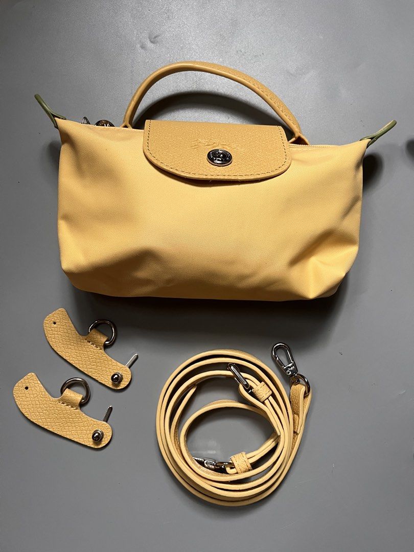 Micro sling longchamp (Category: Luxury Bags & Wallets) located in San Jacinto. Submitted by kellysthrift_ (Listing ID 1455105035, Image 3). Description: Lemon Micro Longchamp .