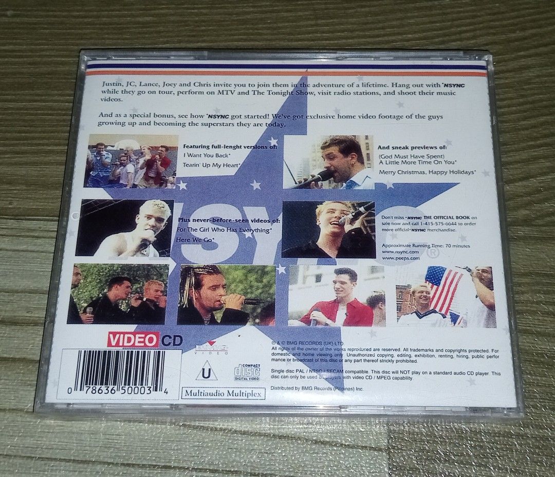 NSYNC - N THE MIX VCD (Category: CDs & DVDs) located in Talavera. Submitted by thalifan46 (Listing ID 1455138627, Image 2). Description: N SYNC - N THE MIX OFFICIAL HOME VIDEO VCD NOTE : WAG NA LANG MAG MESSAGE KUNG HINDI NAMAN INTERESADO SA ITEM AT HANAP LANG AY KAKWENTUHAN.. WHAT YOU SEE IS WHAT YOU GET 100% ORIGINAL AUTHENTIC.. MOP : GCASH OR PALAWAN.. COURIER :LBC, JRS, J&T.. STRICTLY NO COD‼️.