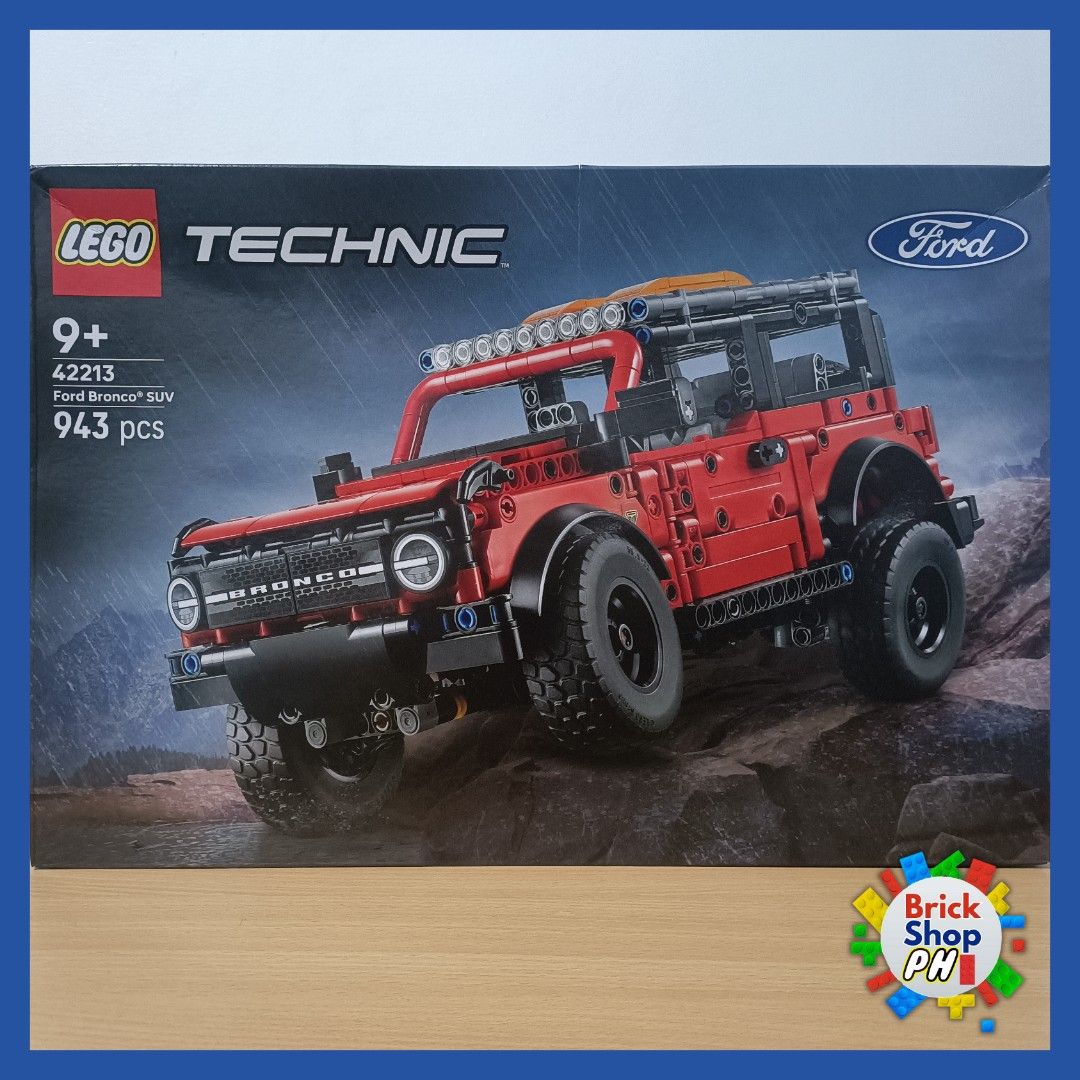 LEGO Technic Ford Bronco SUV 42213 (SEALED) (Category: Lego & Building Sets) located in Cavite. Submitted by brick-cardshop.ph (Listing ID 1455107097, Image 1). Description: ☑️Condition: Sealed 🏷️Price: Php 3,700 📍Location: Cavite 🧾Payment: Gcash, Maya, or Go Tyme Bank 🚚Shipping: LBC or Lalamove 🗒️Note: Prices may change without notice. Lowball offers will not be entertained..