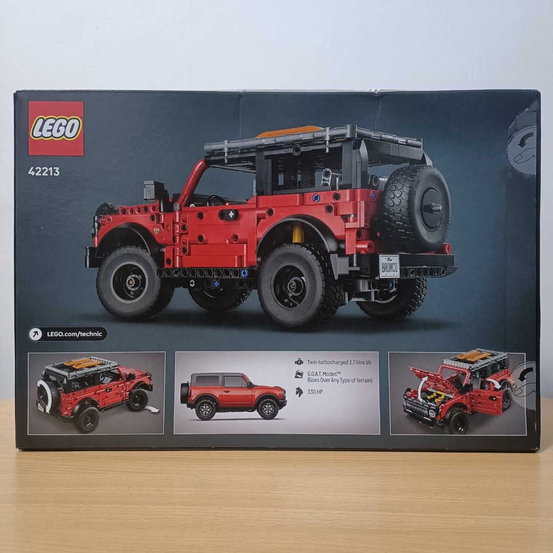 LEGO Technic Ford Bronco SUV 42213 (SEALED) (Category: Lego & Building Sets) located in Cavite. Submitted by brick-cardshop.ph (Listing ID 1455107097, Image 3). Description: ☑️Condition: Sealed 🏷️Price: Php 3,700 📍Location: Cavite 🧾Payment: Gcash, Maya, or Go Tyme Bank 🚚Shipping: LBC or Lalamove 🗒️Note: Prices may change without notice. Lowball offers will not be entertained..