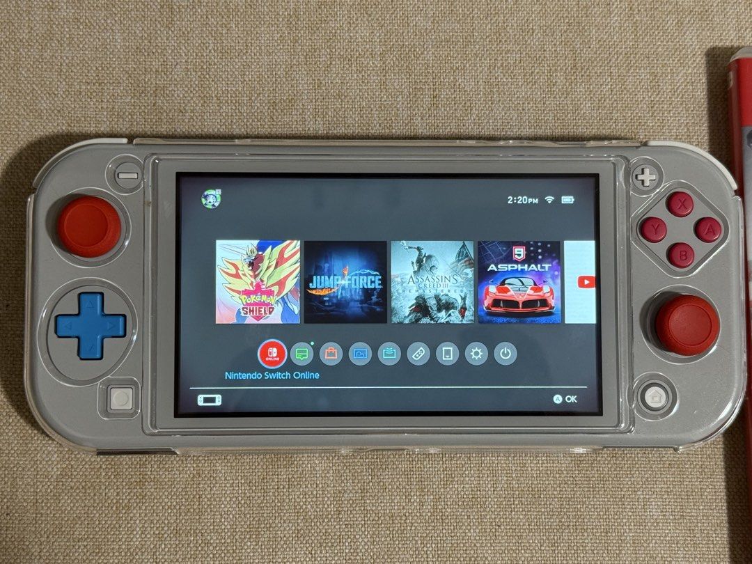 Nintendo Switch Lite Zacian & Zamazenta (Category: Nintendo) located in Calamba. Submitted by thriftsterph (Listing ID 1455089805, Image 1). Description: RFS: Declutterring Generally in good condition Only Issue: Slight LCD vignette (barely noticeable during game play) Inclusions: Game: Pokemon Sheild (Card) Game: Assassin’s Creed (Card) Game: Jump Force (Digital) Accessories: Crystal Case Carbon Fiber Pouch Rubber protector (joystick) Charger .