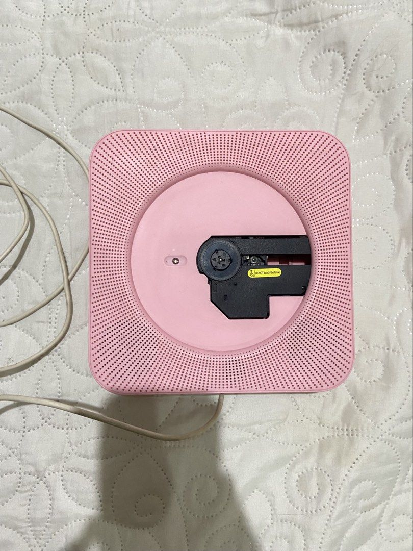 Pink Wall Mounted Speaker (Category: Portable Music Players) located in Marikina City. Submitted by prlvdbyme67 (Listing ID 1455097288, Image 1). Description: CD function is not working anymore good for anyone who wants to use it mainly as a speaker or for display/decor speaker is still working and sounds clear! has a unique perforated front design includes attached power cord used with care .