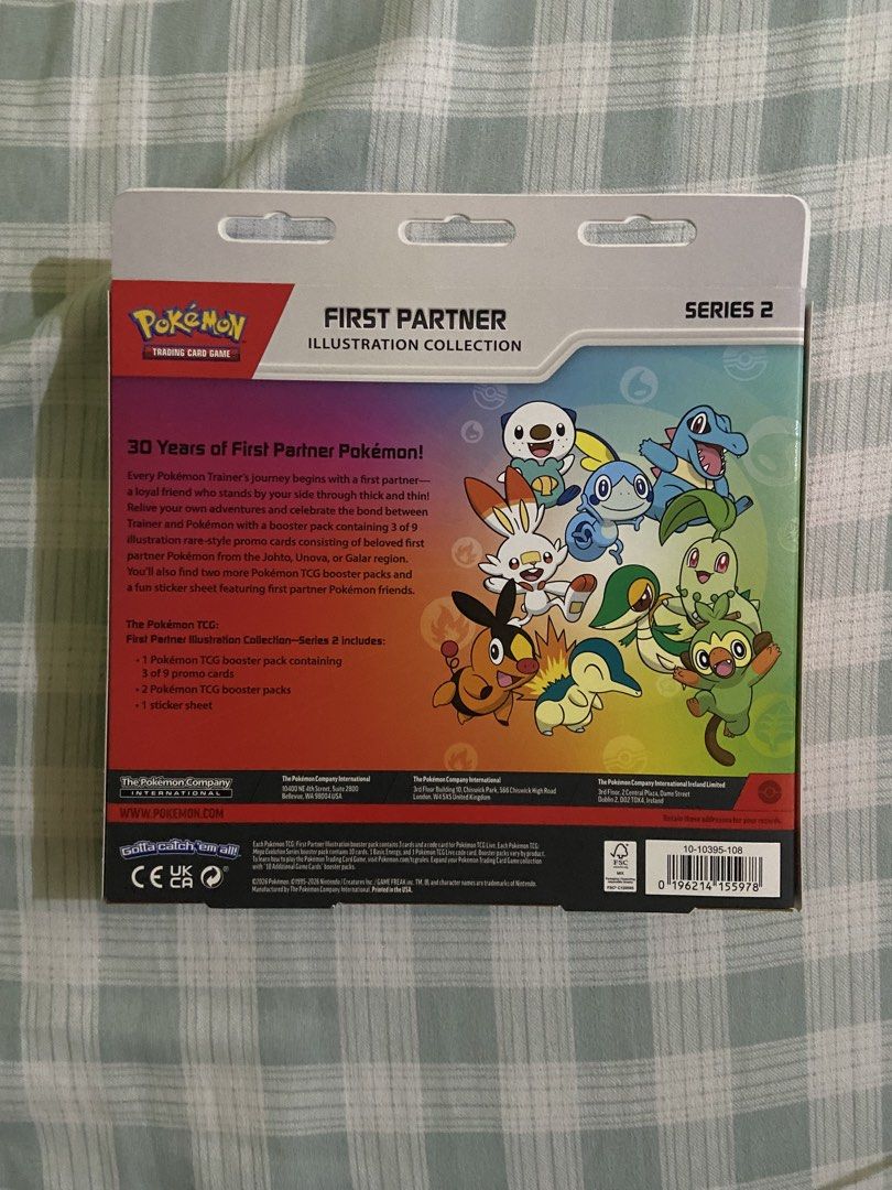 Pokemon First Partner Illustration Collection Series 2 (Category: Card Packs) located in Paranaque City. Submitted by millictea (Listing ID 1455099268, Image 2). Description: - Pokemon First Partner Illustration Collection Series 2 - Includes 1 Pokemon TCG booster pack - Features 3 promo cards - Comes with 1 sticker sheet - Also includes 2 additional game cards - A must-have for any Pokemon fan!.