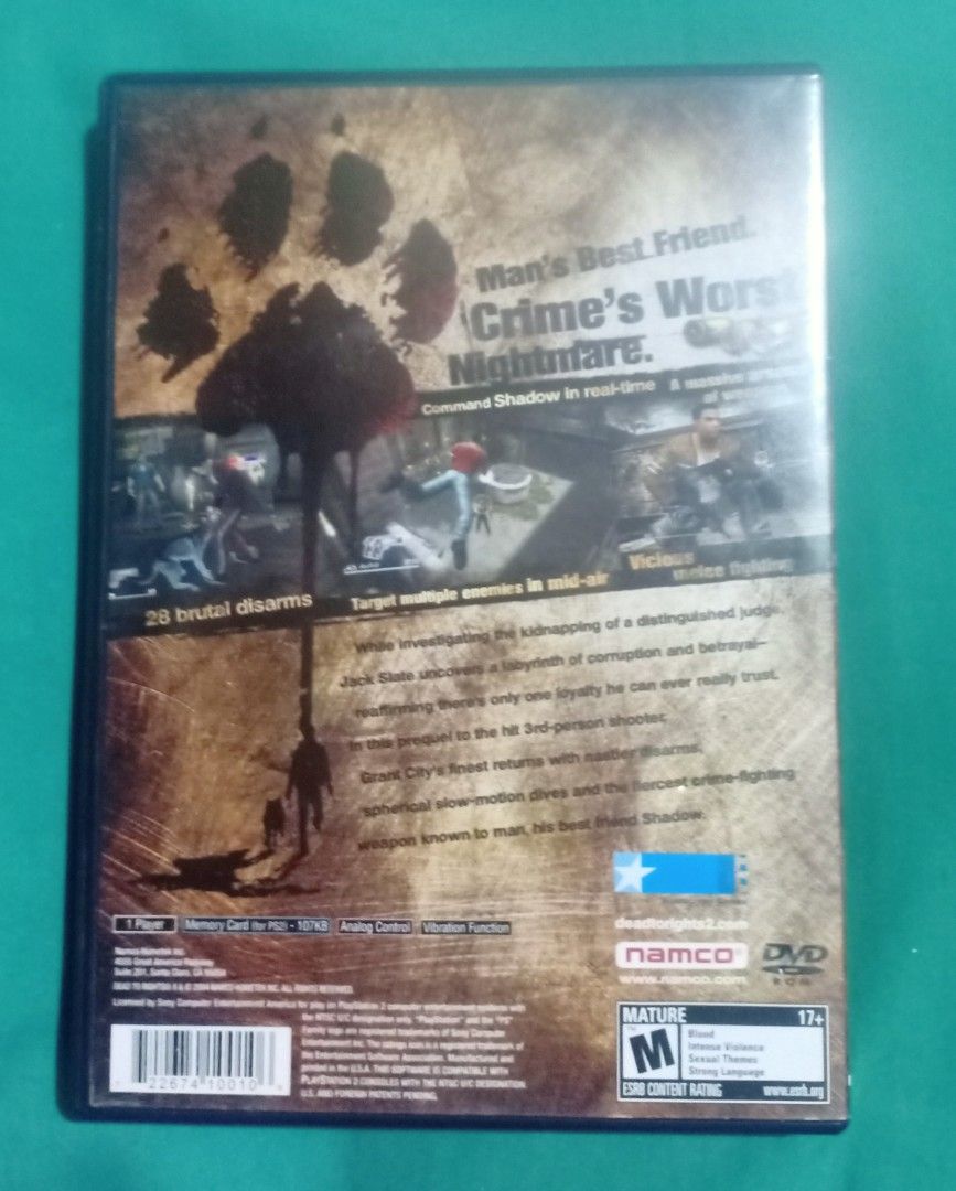 Ps2 Dead to Rights 2 Original / NTSC UC (Category: PlayStation) located in Bacoor. Submitted by aga23 (Listing ID 1455097404, Image 3). Description: Description & prices below: ➡️CONDITION: 2nd hand tested & working,.. Original PS2 Games in a very good condition & playable.. ➡️ Dead to Rights - (CIB) ₱2,000 ➡️WARRANTY: None ➡️MEETUP LOCATION: Mambog 1 bacoor cavite at 7/11 infront of Flying V Gas Station ➡️MODE OF PAYMENT: Gcash ➡️SHIPPING: Lalam