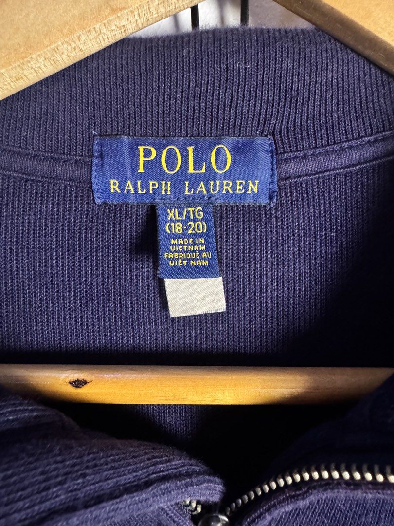Ralph Lauren Quarterzip Navy Blue Tripony (Category: Activewear) located in Tabaco. Submitted by emmanyul (Listing ID 1455117976, Image 2). Description: Ralph Lauren Quarterzip Navy Blue Tripony - 21x27 - No Issues - Guaranteed Authentic - 10/10 Color Rate - ₱3,000 + sf.