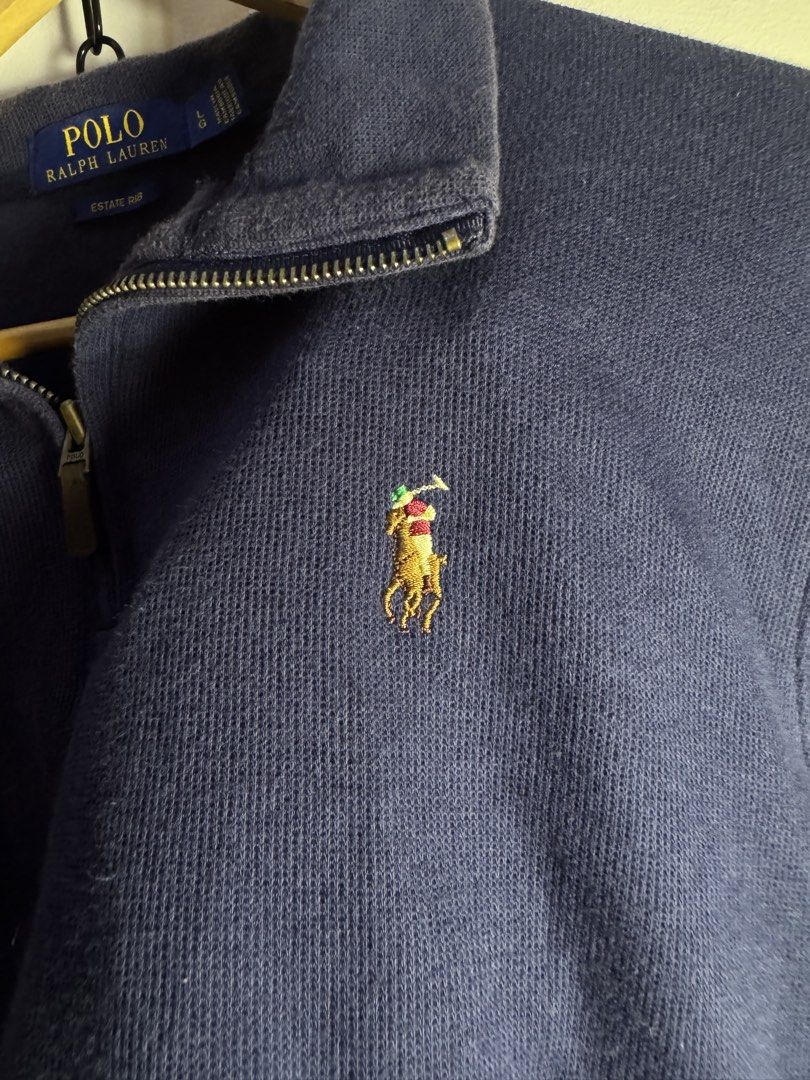 Ralph Lauren Quarterzip Navy Blue Tripony (Category: Activewear) located in Tabaco. Submitted by emmanyul (Listing ID 1455117984, Image 3). Description: Ralph Lauren Quarterzip Navy Blue Tripony - 20x25 - No Issues - Guaranteed Authentic - 9/10 Color Rate - ₱2,500 + sf.