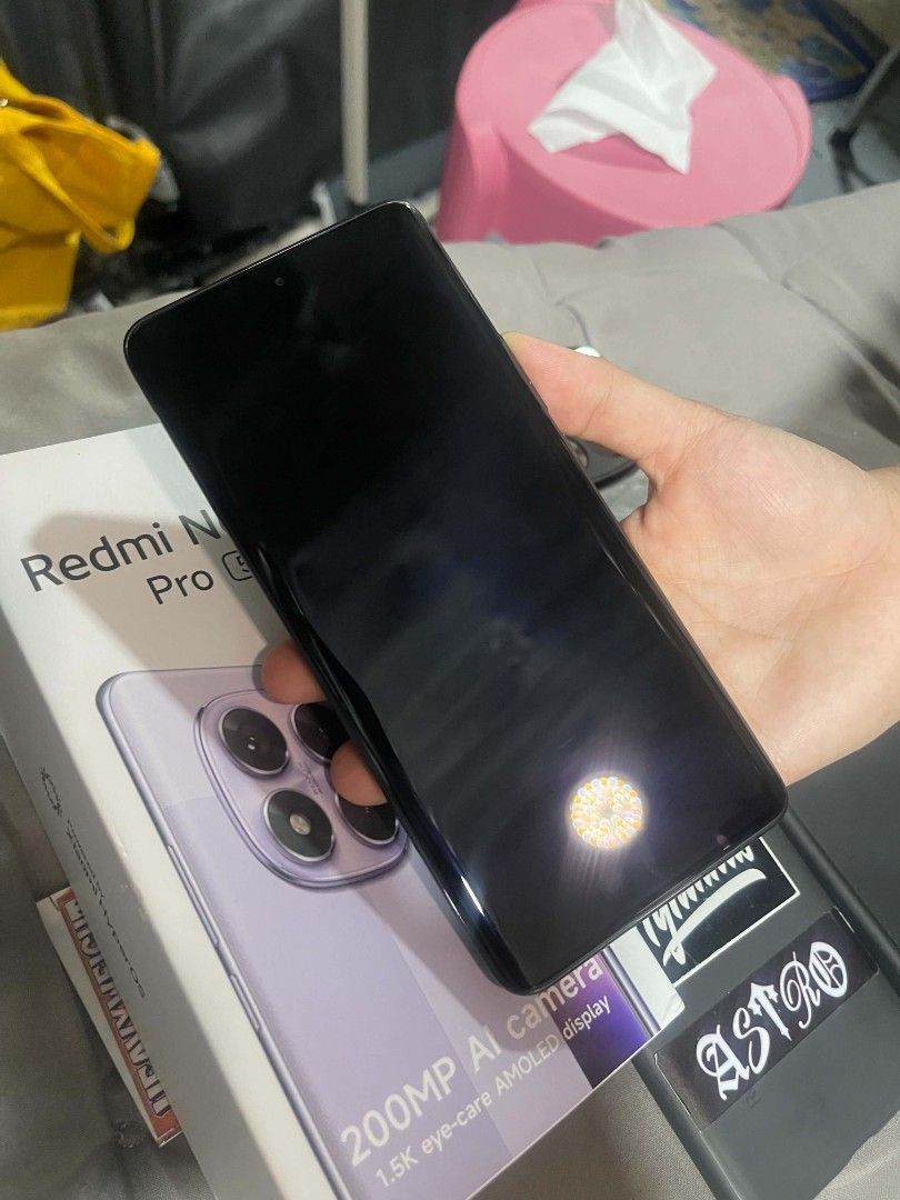 Redmi Note 14 Pro 5G (Category: Xiaomi) located in Paranaque City. Submitted by aaronjohnsacay (Listing ID 1455066281, Image 2). Description: for sale or swap redmi note 14 pro 5g no issue and no history repair makinis n makinis gaming phone unit,case,box and 45w charger original 24gb ram (12+12) 512gb rom 6.67-inch WFHD+AMOLED Display with Corning Gorilla Glass Victus 2 120Hz Refresh Rate, 3000nits peak, Dolby Vision, HD10+, and punch -hole Medi