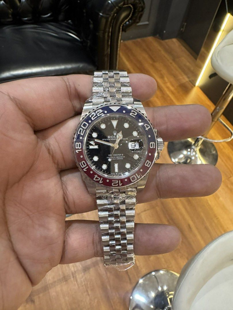 Rolex GMT-Master II " PEPSI" (Category: Luxury Watches) located in Pasig City. Submitted by Watchaholics (Listing ID 1455137233, Image 1). Description: Rolex GMT Master 2 " PEPSI" Ref 126710BLRO Year model 2019 Discontinued model Complete full set.
