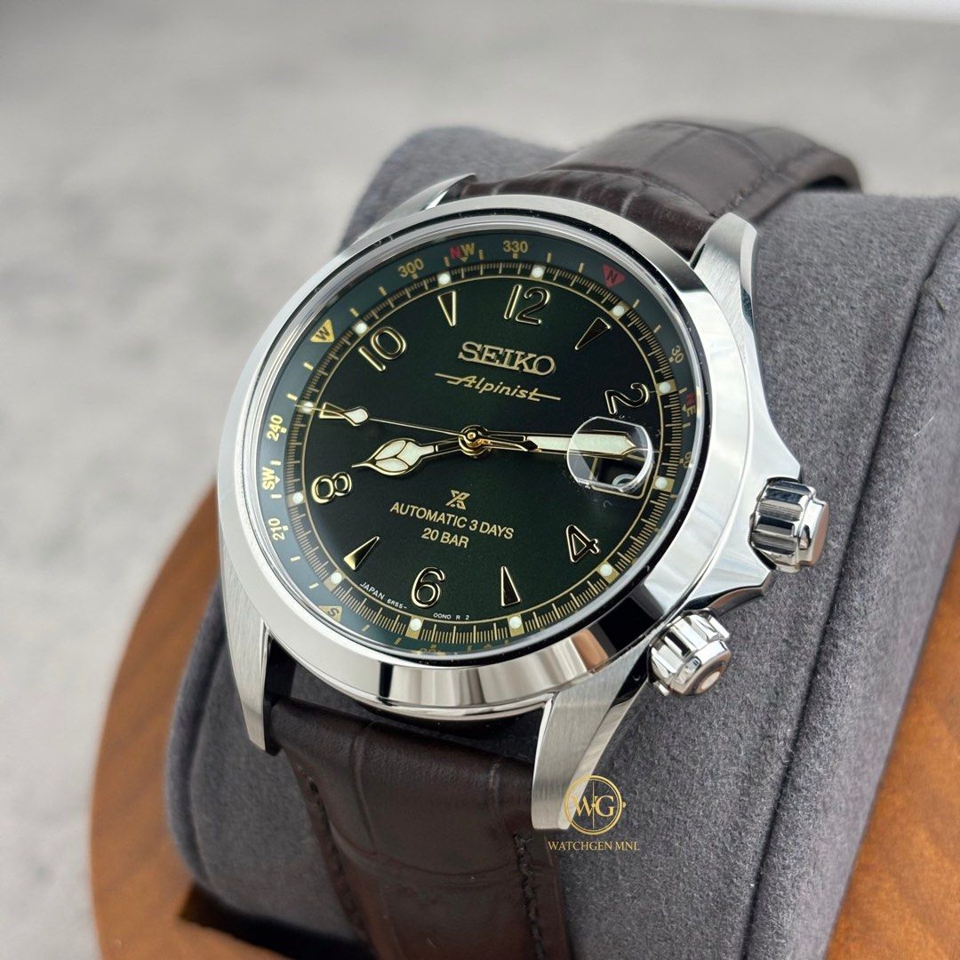 Seiko Prospex Alpinist SBDC211 SPB507 (Category: Men's Watches) located in Manila. Submitted by drhanlie (Listing ID 1455056100, Image 2). Description: Seiko Prospex Alpinist SBDC211 SPB507 ⌚️ NEW GENERATION ALPINIST - JDM FOR ONLY ₱52,990 ✅ Specs: Movement: 6R55 Automatic (manual winding) Crystal: Sapphire with inner anti-reflective coating Case Size: 39.5mm Thickness: 12.7mm Lug-to-lug: 46.4mm Water Resistance: 20 bar (200m) Power Reserve: Appr