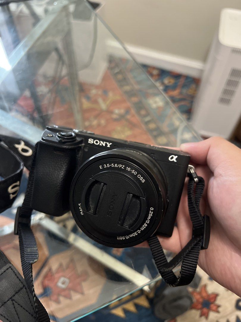 Sony Alpha a6400 Mirrorless Camera (Category: Cameras) located in Manila. Submitted by millekio (Listing ID 1455122184, Image 2). Description: Sony Alpha a6400 Mirrorless Camera Purchased from Sony Center Glorietta Package: Body, Kitlens, Lens cap, battery, charger, Camera Bag. Body is well used, LCD screen is damaged (accidentally fell while setting up tripod but still functional — replacements available around ₱3K - ₱5K) Test all you want upon 