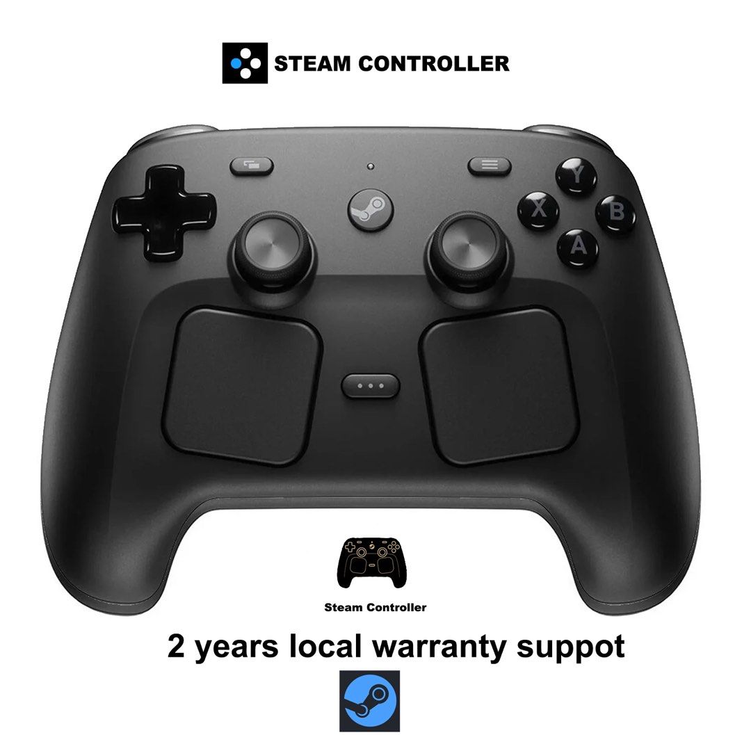 Steam controller (Category: Controllers) located in Singapore. Submitted by zqdroneshop (Listing ID 1454804769, Image 1). Description: Brand new and sealed. Free same day delivery island wide! No prior payment is required 2 years official warranty support, local support What is in the Box Steam Controller pad Connectivity Puck (serves as a 2.4GHz wireless receiver and magnetic charging dock)USB-A to USB-C cableInformation booklet Core Features an