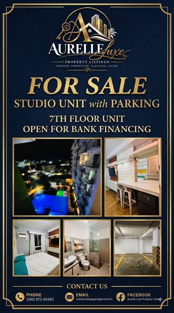 Studio unit with parking (Category: Apartments & Condos) located in Davao. Submitted by jenpolinar (Listing ID 1454992580, Image 1). Description: 🏡 FOR SALE | FULLY FURNISHED MESATIERRA STUDIO UNIT 🏡 ✨ 7th Floor | With Parking | Complete Title | Bank Loan Ready ✨ Looking for a move-in ready condo and a smart investment in Davao City? This fully furnished Mesatierra Studio Unit is a great opportunity! ✅ Fully Furnished ✅ 7th Floor ✅ With Own Par