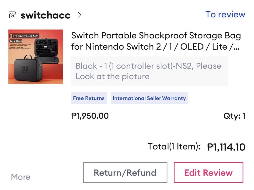 Switch 2 Storage Bag (Category: Cases & Covers) located in Quezon City. Submitted by geloismyusername (Listing ID 1454957875, Image 1). Description: For Sale - Storage Bag Case for Nintendo Switch 2 Price - ₱900 RFS - Switching to a Smaller Storage Case Condition - Never used Lalamove or Meetup at Cubao/Anonas.