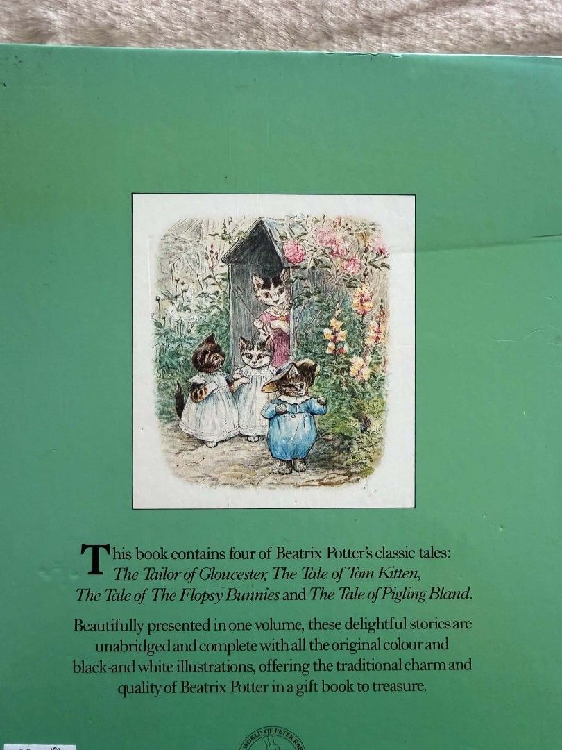 The Beatrix Potter Treasury' (Category: Storybooks) located in Santiago. Submitted by bookworm_club (Listing ID 1455009064, Image 2). Description: 📚no cancellation, return or exchange. 📚secondhand books. some books are in good condition while some has minimal flaws (foxing, creases, dog-eared pages, etc.) 📚reasonable haggling is allowed. 💰MOP: For same day pickup - CASH & BANK TRANSFER For shipping or scheduled pickup - BANK TRANSFER 🚚MOD: •