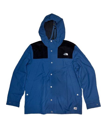 The North Face Blue Jacket with Black Accents (Category: Coats, Jackets and Outerwear) located in Manila. Submitted by D3CLUTTER (Listing ID 1455061367, Image 1). Description: The North Face Wind Breaker Blue Dimes: W 23 L 28 Sleeves L 25 ₱ 1,500 Message for more details and issues.