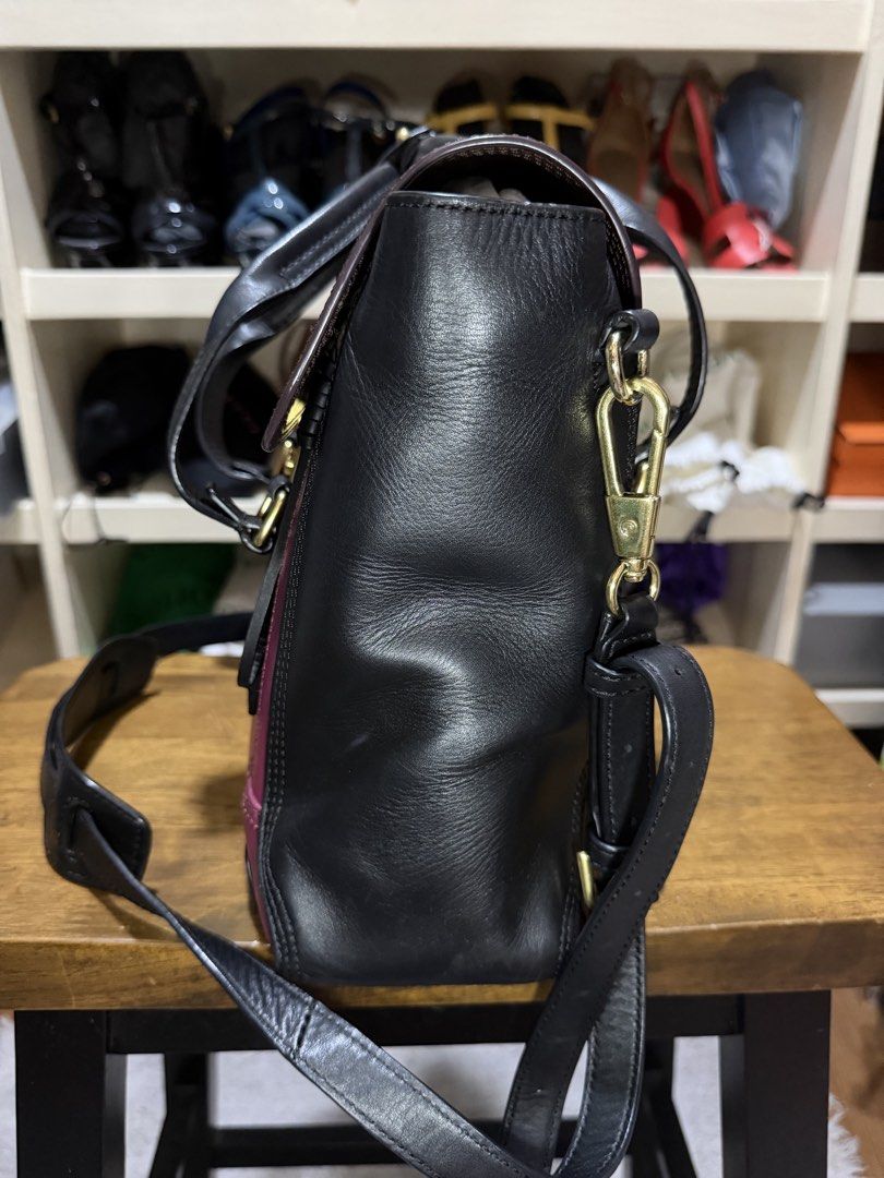 Tote bag (Category: Luxury Bags & Wallets) located in Pasig City. Submitted by emashopaholic (Listing ID 1455037896, Image 2). Description: Pre owned 3.1 Phillip Lim Pashli satchel Magenta/burgundy/black combo With long, leather strap With dust bag Issue: a few scratches on the lock A few scratches on the flap Gold hardware Selling low for only ₱ 19,500 Pasig pick up Shipping c/o buyer Bdo/bpi .