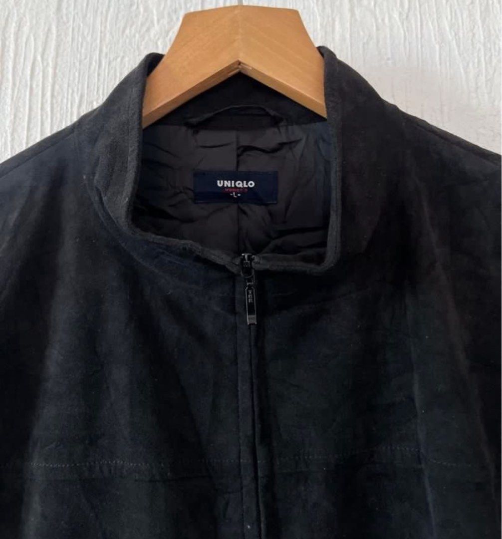 Uniqlo Suede Jacket Women (Category: Coats, Jackets and Outerwear) located in Amadeo. Submitted by mavmadel (Listing ID 1455138789, Image 3). Description: Large size women -excellent condition -color: dark gray.