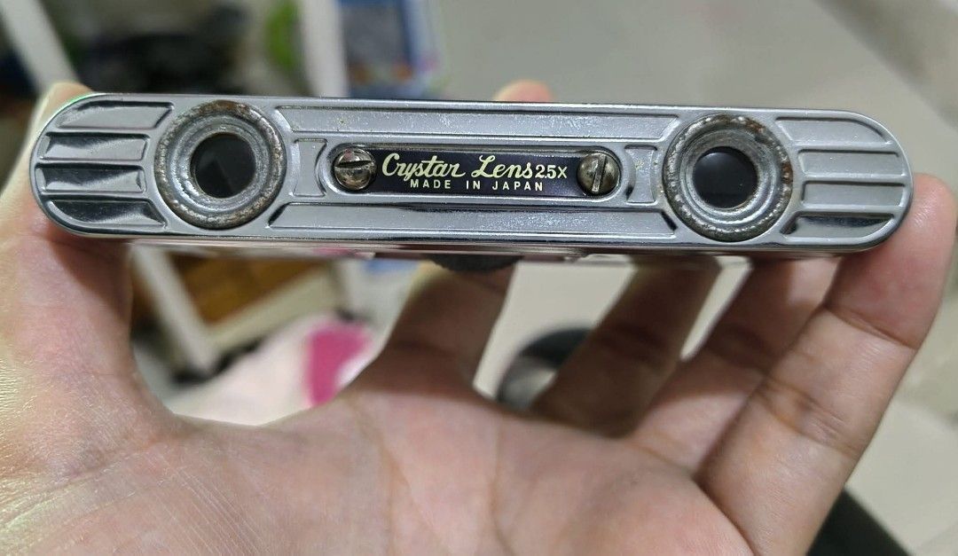Vintage Crystar Lens 2.5x Folding Binoculars (Category: Hiking & Camping) located in Cebu City. Submitted by dudes_villanueva (Listing ID 1454957221, Image 3). Description: Vintage Crystar Lens 2.5x Folding Binoculars Brand: Crystar 📌 likely from around 1960s and made in Japan. 📌Are designed for closer-range viewing, such as at the opera or theater. 📌Type: Folding opera glasses/binoculars 📌Magnification: 2.5x 📌Origin: Made in Japan 📌Feature