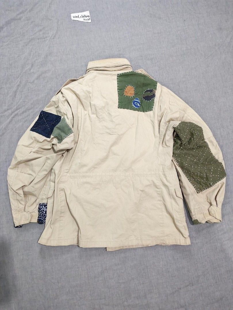 Vintage patchwork M65 field jacket (Category: Coats, Jackets and Outerwear) located in Baguio. Submitted by used_clothing2600 (Listing ID 1455076641, Image 2). Description: vintage patchwork M65 field jacket made in USA size medium reg pit to pit 23.5 length 29.5 shoulders 20 sleeves 23.5.