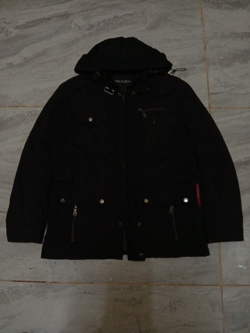 Vintage Prada Utility Field Jacket (Category: Coats, Jackets and Outerwear) located in Manila. Submitted by jaylordfermilan (Listing ID 1455055261, Image 2). Description: Cr: 9.5/10 Dimes: 22x28 No issue Excellent condition.