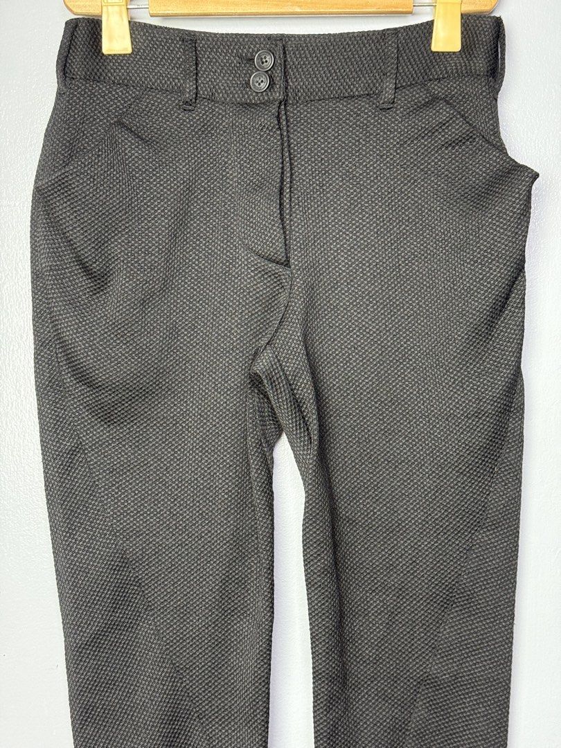 Vivienne Westwood Pants (Category: Other Bottoms) located in Manila. Submitted by dipdrip (Listing ID 1455081557, Image 2). Description: - Textured black pants - Button details at the ankle - High-waisted fit - Double button front closure - Functional front pockets - Perfect for dressing up or down DIMENSIONS Waist : 28 Length : 40 Thigh : 10.5 Inseam : 30 Leg opening : 5.5 Measurements are in (INCHES) Condition In excellent condition 1,000php Ne