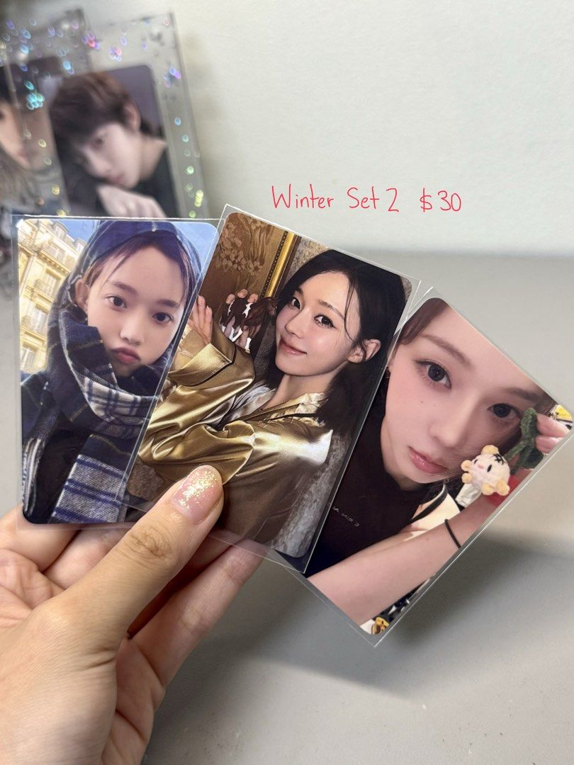 Winter Set (Category: K-Wave Merchandise) located in Singapore. Submitted by jia1302 (Listing ID 1455068554, Image 2). Description: Please read before u buy 🎀 💖These pc are all sell as a set, there’s a CHEAPER option to buy them respectively which is bind with teammates ~ 💖There’s some free official pc fcfs just tell me if u want it~ 💖Will send vid condi all the pc are in a very good condition ~ 💖Able to negotiate if u buy in bulk 💖Dealing 