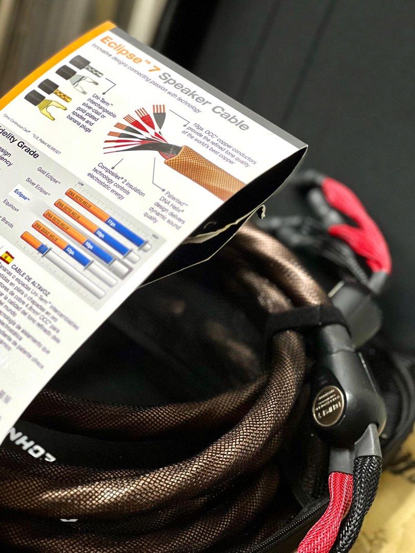 Wireworld Eclipse 7 speaker cable (Category: Soundbars, Speakers & Amplifiers) located in Singapore. Submitted by kennywc (Listing ID 1455055822, Image 2). Description: 2.5m with original box. Thanks.