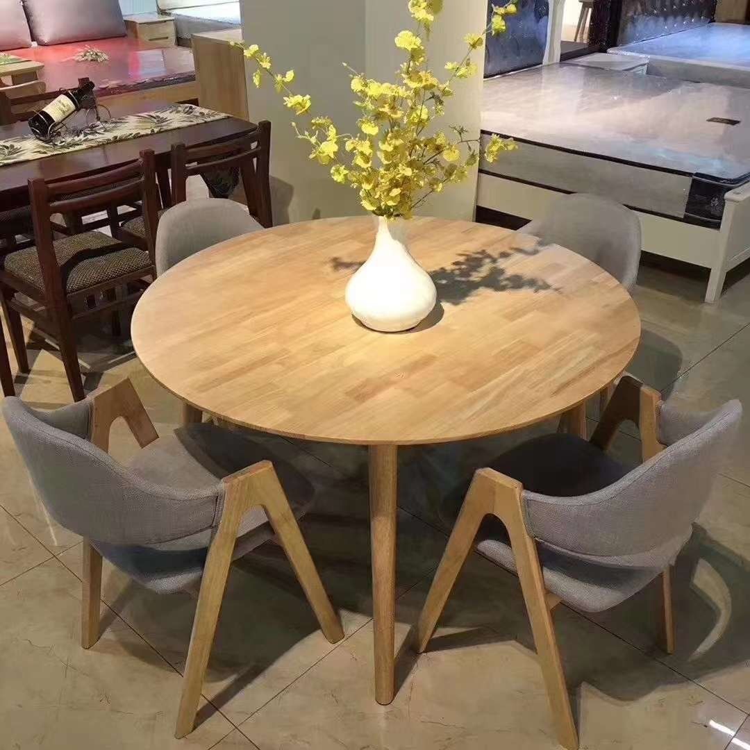 Wooden Dining Table and Chairs Set (Category: Tables & Sets) located in Davao. Submitted by maine67 (Listing ID 1455056001, Image 3). Description: - Solid wood dining table only - Available in round and square shapes - Seats 2 to 6 people - Natural wood finish - Ideal for small spaces or breakfast nooks.