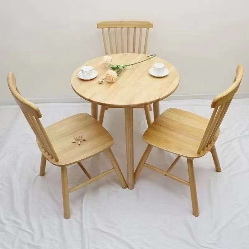 Wooden Dining Table and Chairs Set (Category: Tables & Sets) located in Davao. Submitted by maine67 (Listing ID 1455056001, Image 1). Description: - Solid wood dining table only - Available in round and square shapes - Seats 2 to 6 people - Natural wood finish - Ideal for small spaces or breakfast nooks.