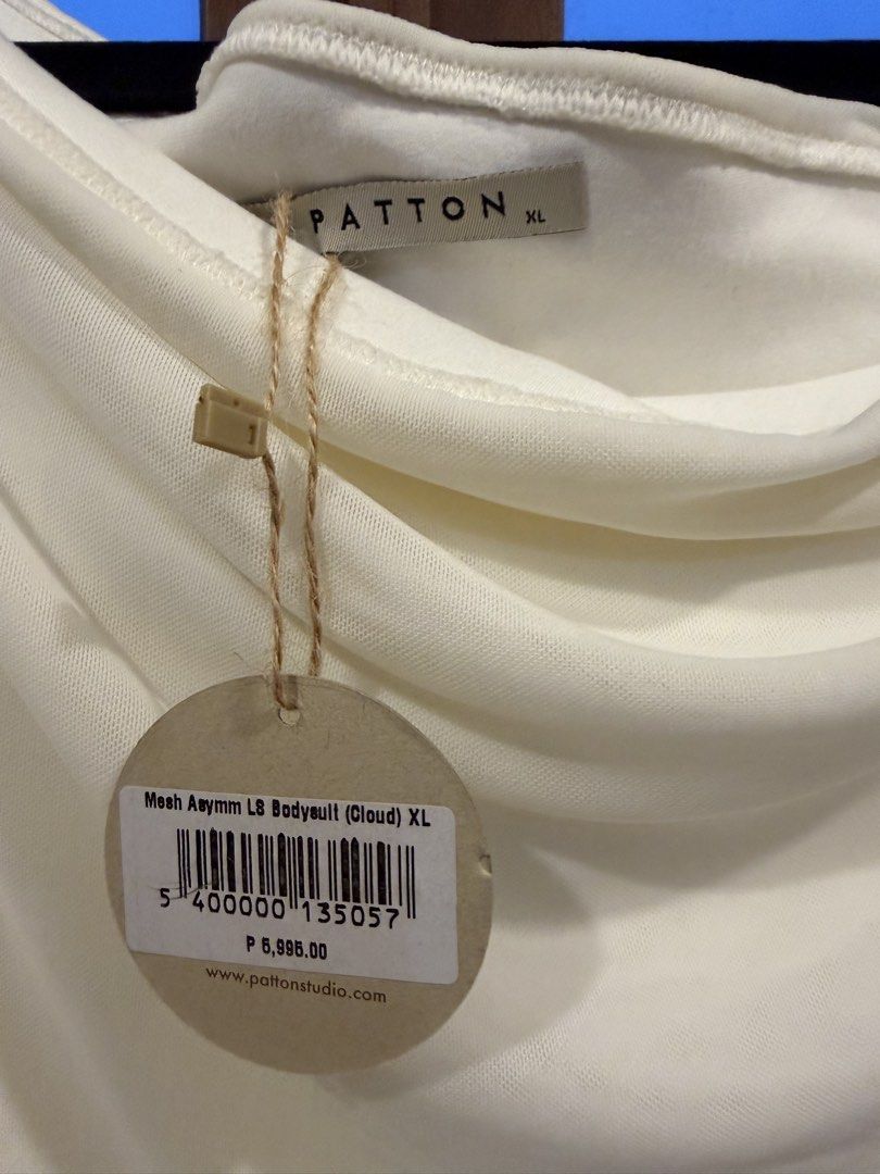 X-LARGE | PATTON Mesh Asymmetric Long Sleeve Bodysuit - Cloud (Category: Blouses) located in Makati City. Submitted by CleverKloset (Listing ID 1455128039, Image 3). Description: - BRAND NEW - Low - Ballers Will be Ignored - Can fit a size Large Bought at SM Aura for P5995.00.