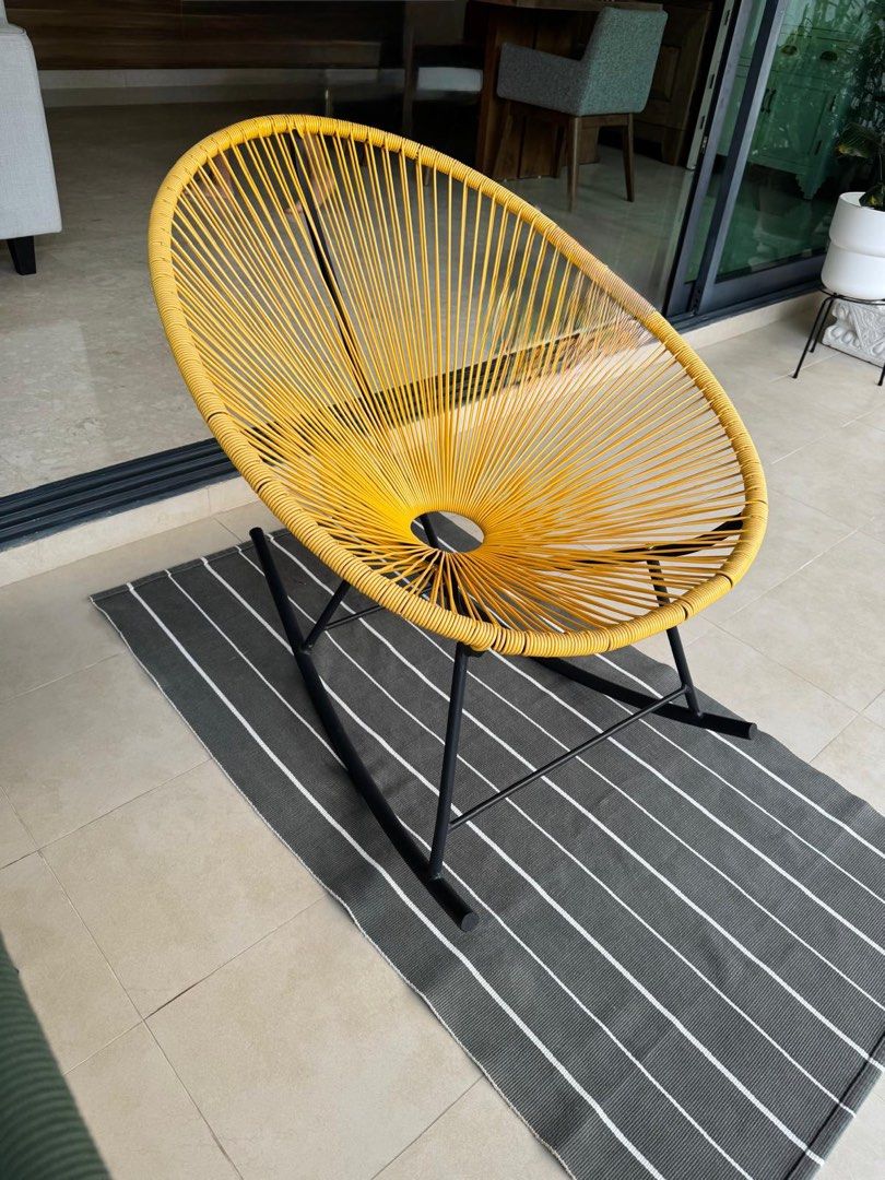 Yellow Acapulco Rocking Chair, Furniture & Home Living, Furniture ...