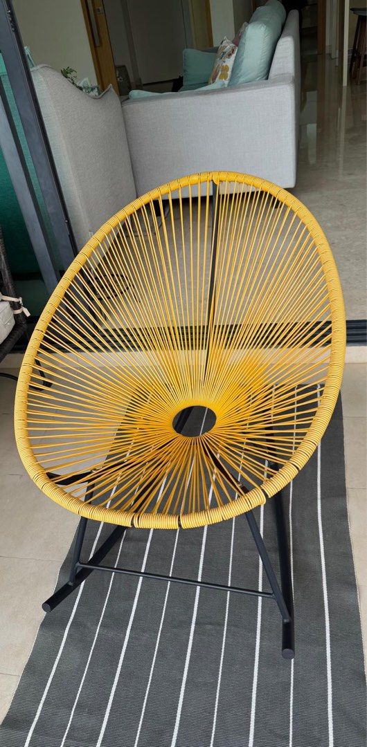 Yellow Acapulco Rocking Chair, Furniture & Home Living, Furniture ...