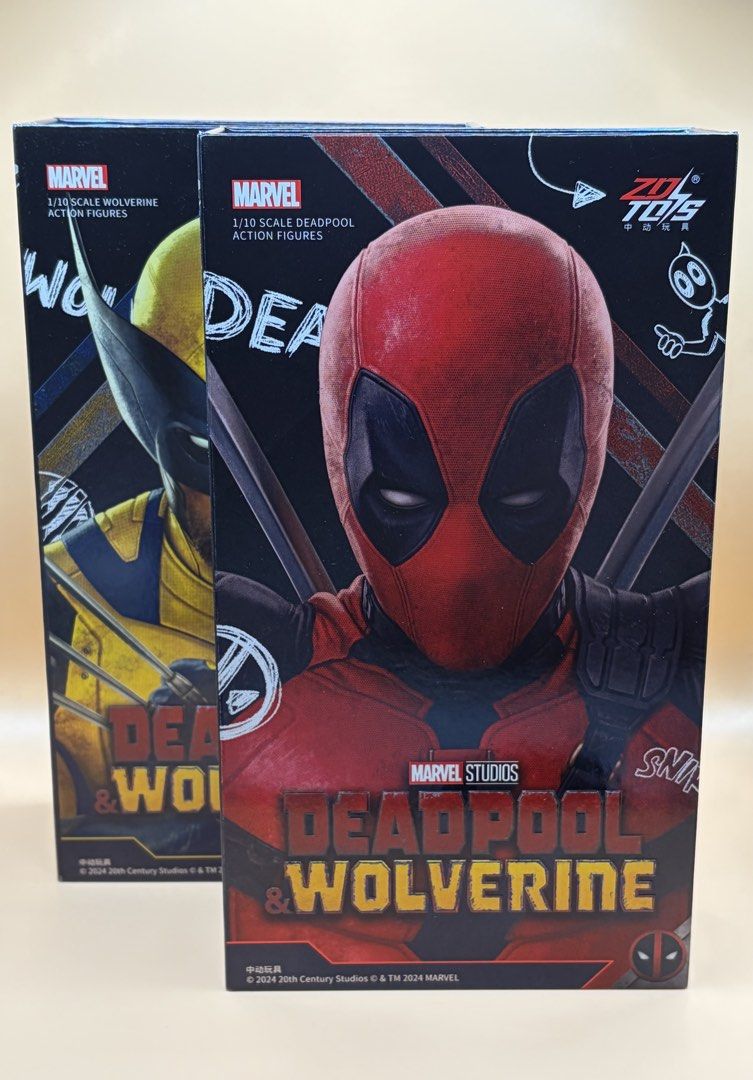 ZD Toys Deadpool & Wolverine Set (Category: Figurines & Statues) located in Manila. Submitted by collectingb3ar (Listing ID 1455093289, Image 1). Description: ₊˚⊹♡ Please check all picture/s carefully and manage your expectations! (｡•ᴗ•｡)♡ 💌 Back in box condition; all accessories are complete and no flaws 🧸 RFS: Decluttering / Extras ♡.