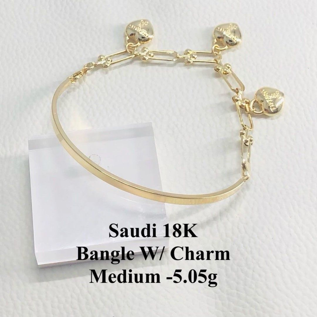 18k Saudi gold bangle bracelet (Category: Bracelets) located in Manila. Submitted by bhelgoldseller2ndaccount (Listing ID 1455147040, Image 2). Description: New!!✨New!!✨New!! Authentic 18k Saudi Golds 💯pawnable/naisasanla 💯with high appraisal rate 💯good investment 💯Direct supplier price 👉OPEN for resellers 🌺please take time to evaluate their actual sizes and grams 👉Best panggift for all occasions ✅ Sold per grams not per piece Kya lowest p