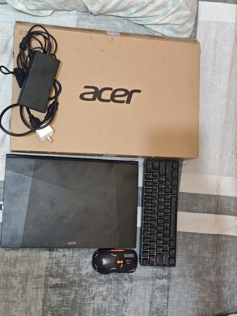 Acer Aspire 7 A715-59G-56W7 (Category: Laptops & Notebooks) located in Manila. Submitted by jabesgarrik1704 (Listing ID 1455191046, Image 1). Description: Processor :Intel@ CoreTM i5-12450H OS :Windows 11 Home Single Language LCD : 15.6" FHD IPS 144Hz SlimBezel GPU :NVIDIA® GeForce RTXTM 3050 Memory with 6GB GDDR6 Dedicated VRAM Storage: :512GB PCle NVMe SSD RAM: 16 GB DDR4 Memory WLAN/ Bluetooth : WIFI6+BT WWAN :NA Battery: 54Wh Li-ion battery B