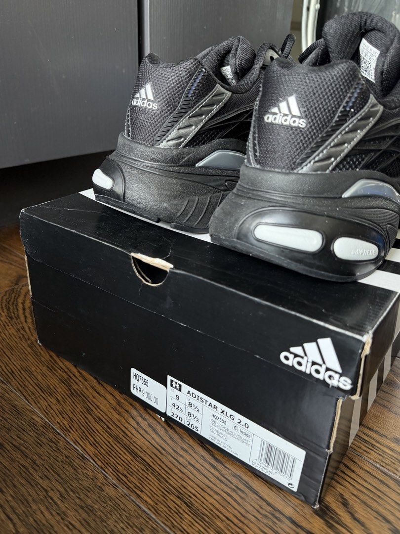 ADIDAS Adistar AR XLG 2.0 (Category: Sneakers) located in Rizal. Submitted by da3dalus (Listing ID 1455316505, Image 2). Description: Core Black/Core Black/Silver Metallic Condition: 10/10 - used once RFS: decluttering — photo may not reflect actual color due to lighting • Mode of Payment: GCash only.