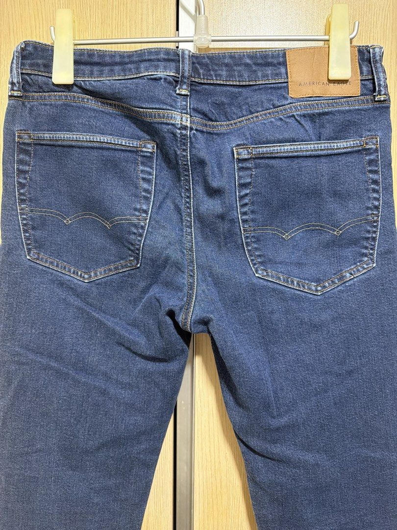 American Eagle Dark Wash Slim Fit Jeans (Category: Jeans) located in Pasig City. Submitted by mrssalapi (Listing ID 1455157720, Image 3). Description: - Brand: American Eagle - Color: Dark Wash Blue - Fit: Slim Fit - Style: Classic Five-Pocket - Closure: Button and Zip Fly - Occasion: Everyday Wear - Versatile and easy to style..