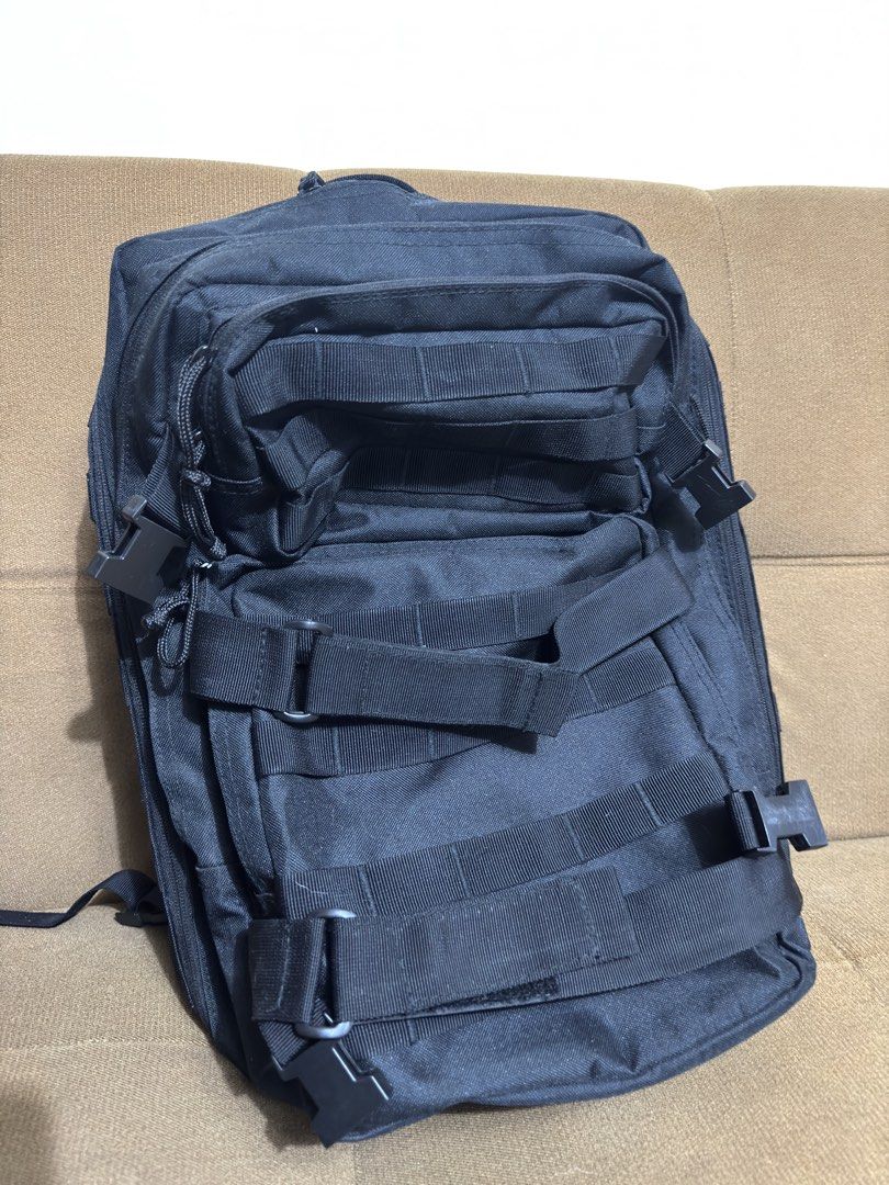 Anko Adventure Backpack/ Military Backpack (Category: Backpacks) located in Quezon City. Submitted by weeklydeclutter (Listing ID 1455308703, Image 1). Description: Enjoy an adventure trip or uphill trek using this adventure backpack that features multiple compartments to accommodate your travel essentials. Product Details Accessories not included Capacity: 30.8 litres Dimensions/Size: Backpack: 44cm (H) x 25cm (W) x 13.5cm (D) Handle: 3cm (L) Ma