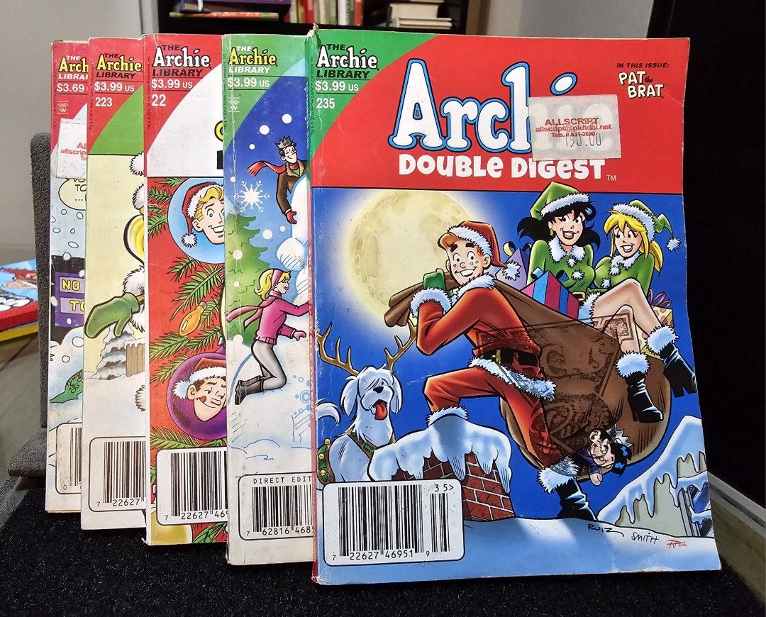 THE ARCHIE LIBRARY CHRISTMAS SPECIAL Double Digest Comic Book (Category: Comics & Manga) located in Quezon City. Submitted by charliebrown_olx (Listing ID 1455291312, Image 1). Description: • P120.00 Each • No Missing or Torn Pages, WYSIWYG • Sorry Last Price Already ▪︎ Pickup only at Obudan St Brgy Manresa QC (D.Tuazon St/Banawe St) ▪︎ Shipping thru J&T only ▪︎ GCash Payment TFL! (Richie Rich).