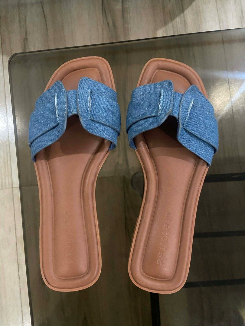 AUTHENTIC PRIMARK DENIM FLAT SLIDE SANDALS (Category: Flats & Sandals) located in Bauang. Submitted by doc_jay01 (Listing ID 1455155810, Image 1). Description: ORIGINAL/AUTHENTIC BRAND NEW/ NEVER USED DEADSTOCK BOUGHT FROM UK BLUE DENIM STRAPS SIZE: UK 4 / EU 37 / USA 6 SRP: 1300 PRICE: 749 J&T/LBC AT BUYER’S EXPENSE LBC COD AVAILABLE (DP 50%) PM FOR MORE DETAILS .
