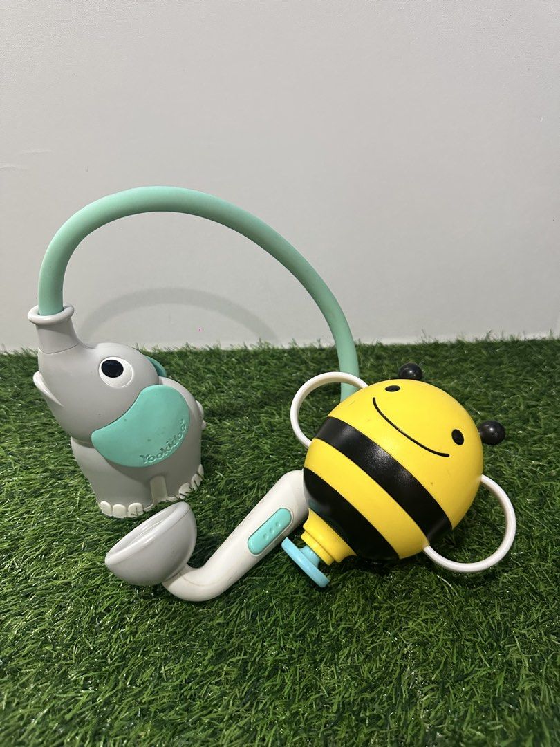 Baby Toddler Bath Accessories Set (Category: Bathtub & Bath Accessories) located in Quezon City. Submitted by u.need.ph (Listing ID 1455244258, Image 1). Description: - Yookidoo Baby Shower Elephant Water Pump & Trunk Spout for Tub & Sink - Skip Hop Zoo Fill Up Fountain Bee Bath Toy - Barely Used - Good as New.