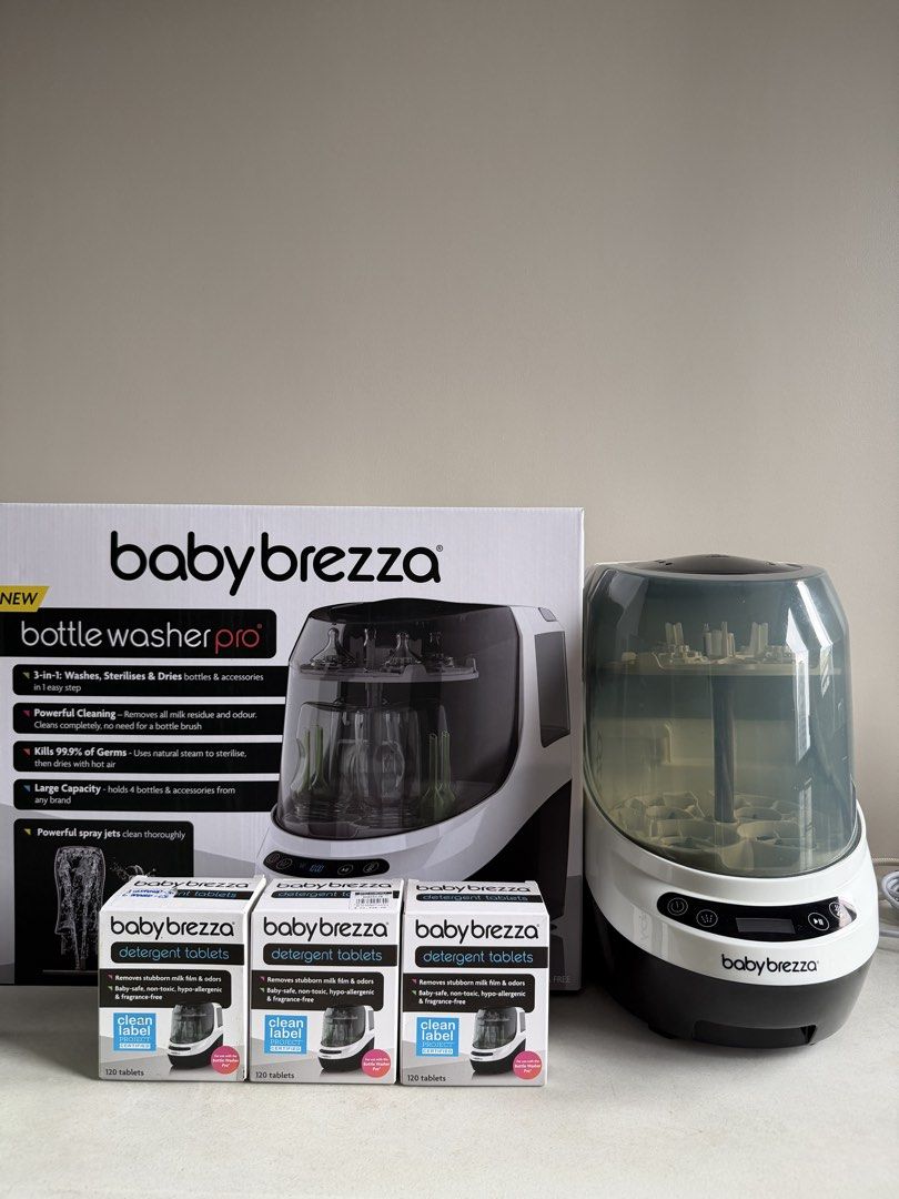 Baby Brezza Bottle Washer + Detergent Tablets (Category: Breastfeeding & Bottle Feeding) located in Taytay. Submitted by thestyletwins (Listing ID 1455268148, Image 3). Description: Baby Brezza Bottle Washer & 335 detergent tablets.