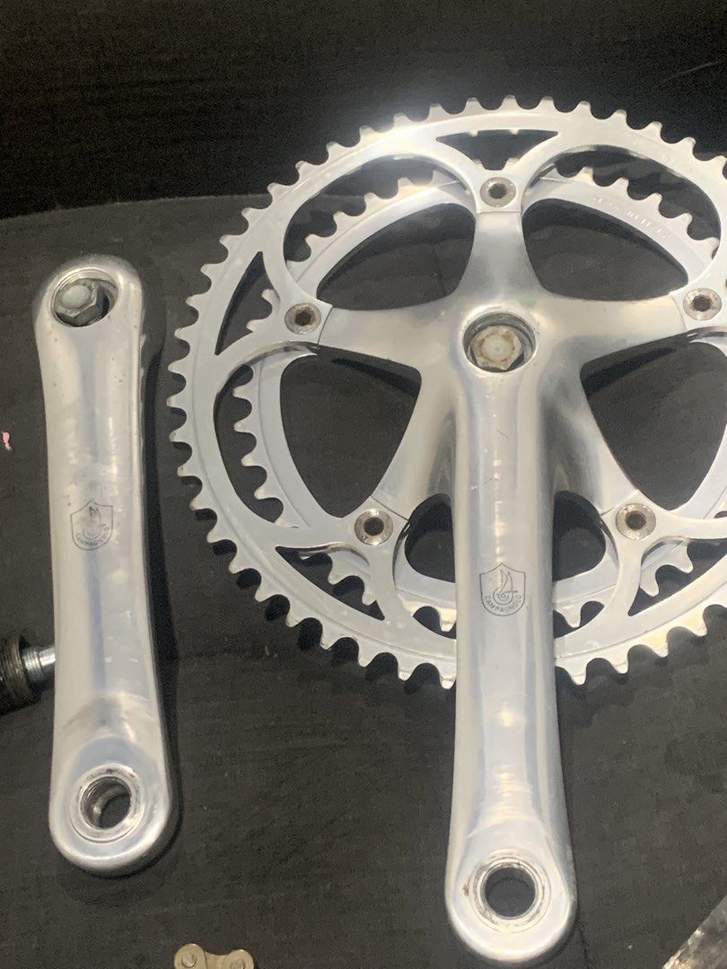 Campagnolo C Record Groupset (Category: Bicycles) located in Manila. Submitted by mnlbike (Listing ID 1455206122, Image 2). Description: Campagnolo Record Groupset Crank 52/42t 170mm campy screw ( no dust cup) Campagnolo c record syncro shifter (rare and complete) Campagnolo Delta lever Campagnolo record Caliper with Campagnolo Pads Campagnolo Croce de aune Rd 7 speed Campagnolo record FD Campagnolo c record Headset ( threaded ).