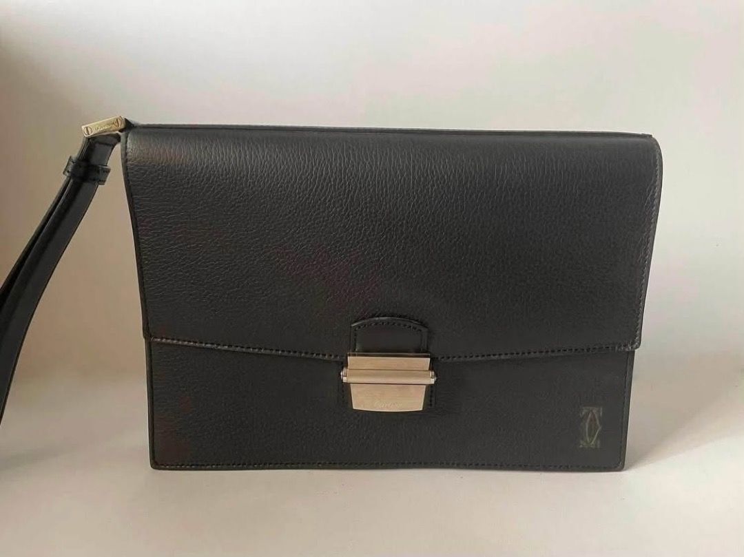 CARTIER CLUTCH PASHA WITH TAG (Category: Luxury Bags & Wallets) located in Cagayan de Oro. Submitted by moiobsession (Listing ID 1455250071, Image 2). Description: CARTIER Pasha Leather Clutch / Briefcase Unused • Complete Set • With Original Price Tag ✔ Authentic Cartier ✔ Unused condition ✔ Original price tag — $970 ✔ Comes with Cartier box, dust bag & papers ✔ Black grained leather ✔ Sleek, structured design ✔ Can be carried as a clutch or doc