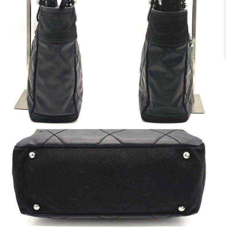 Chanel Paris Biarritz Pm tote black (Category: Luxury Bags & Wallets) located in Cavite. Submitted by ariachloe (Listing ID 1455286041, Image 2). Description: Material: Nylon Canvas × Leather 【Guarantee】Card included/Seal peeling off 【Size】Approx. W30cm × H25cm × D12cm 50% of the price is non- refundable to customers who decided not to purchase or return the item. Bank transfer is the only method of payment. Open for lay- away again, 50% of the i