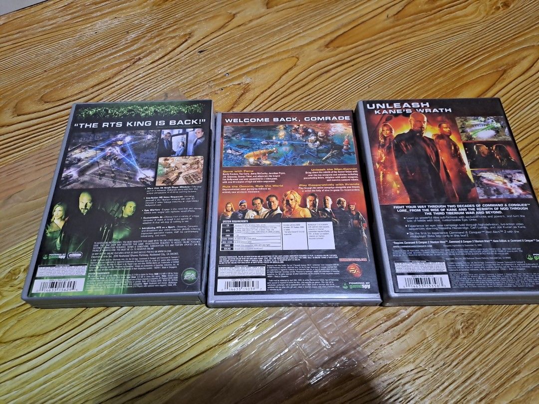 Command & Conquer PC Games Bundle (Category: PlayStation) located in Las Pinas. Submitted by cobieshop (Listing ID 1455288743, Image 2). Description: -LOT SALE! - Command & Conquer PC Game Bundle - Includes: Tiberium Wars, Red Alert 3, and Kane's Wrath expansion pack - All discs come in their original cases - Classic real-time strategy (RTS) games for PC - Perfect addition to your gaming collection.